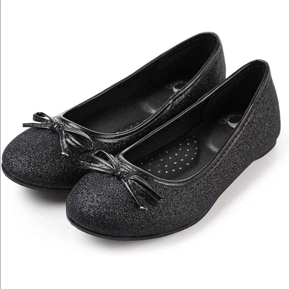 New FITORY Girls Dress Glitter Ballet Flat Shoe Girls Size 5